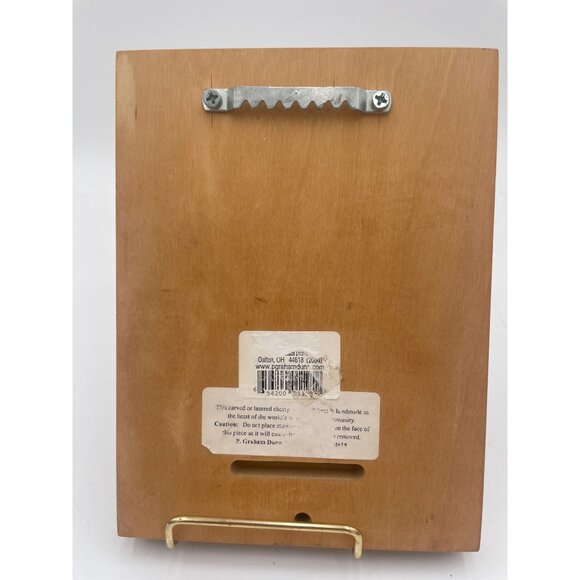 Carved Cherry Wood "Great Is Thy Faithfulness" Wall Plaque With Metal Hanger - Picture 3 of 4